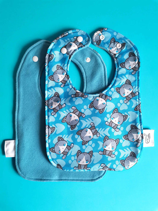 Blue Cats Bib